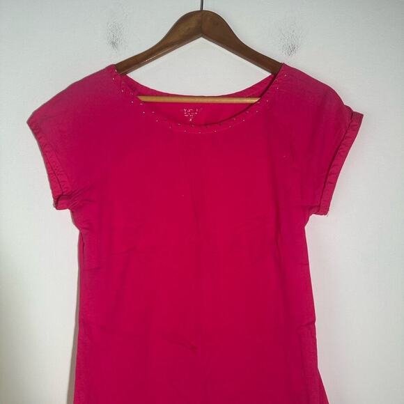 Bay Studio Fitted Pink Cap Sleeve Tee - Picture 2 of 5